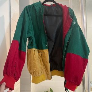 Colorblock corduroy jacket